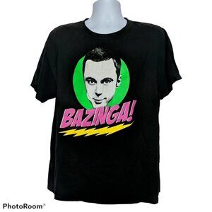 Big Bang Theory Mens T-Shirt Large Sheldon Bazinga
